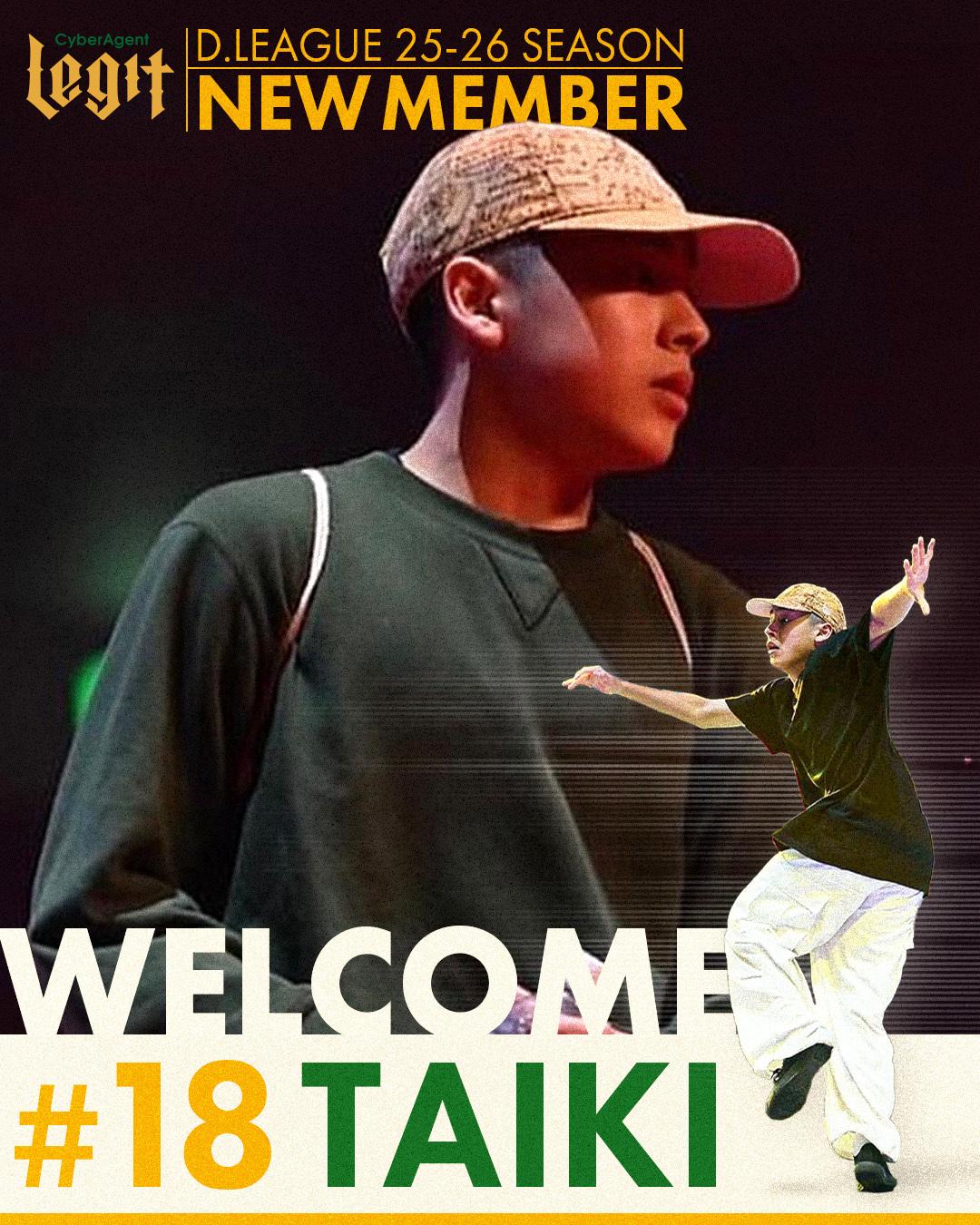 CyberAgent Legit、D.LEAGUE 25-26 SEASONより ダンサーTAIKIと